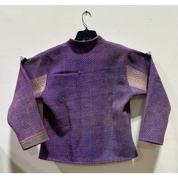 Kantha Jacket Vintage Handmade 100% cotton Patchwork Jacket Reversible Jacket - Picture 6 of 8